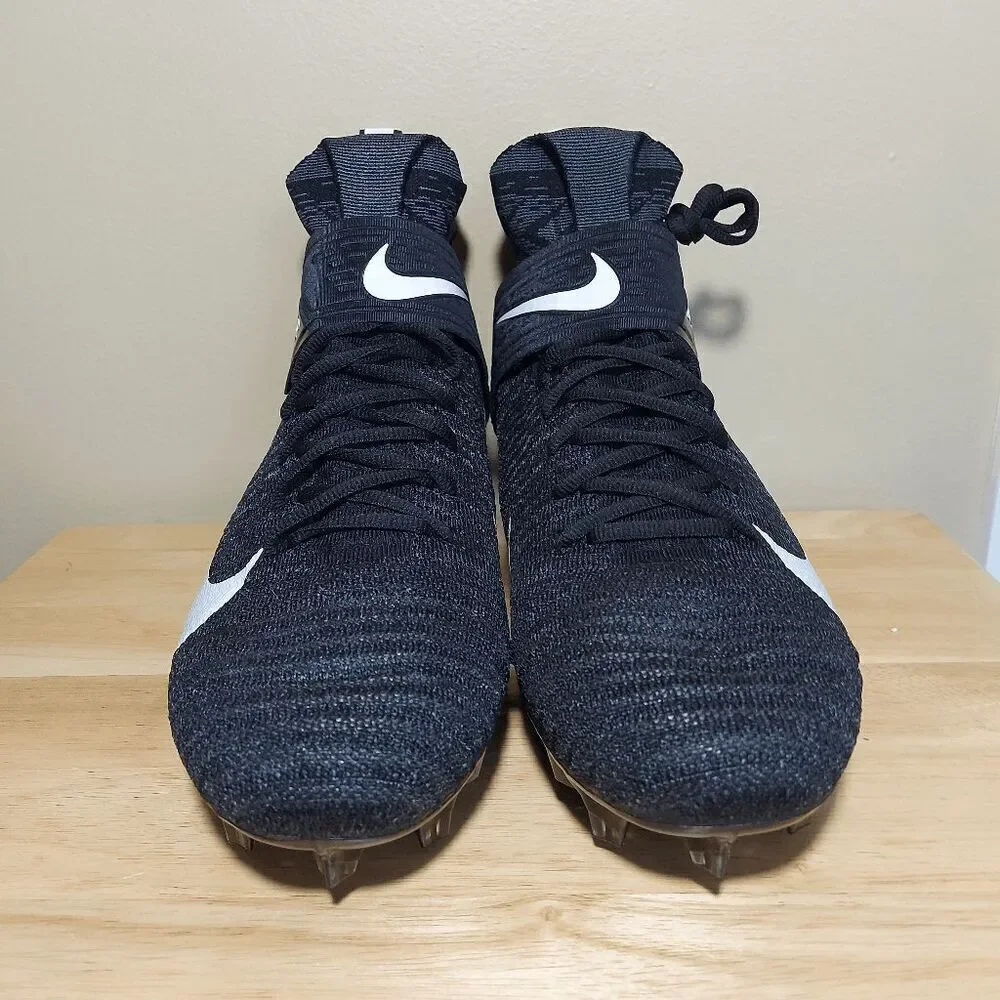 Nike Alpha Menace Elite 2 Flyknit Football Cleats Black White AO3374-001 Men's